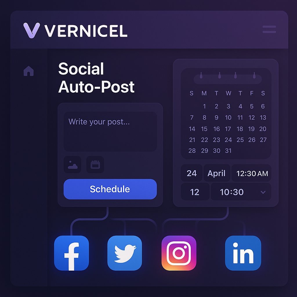 How Vernicel Supercharges Your Social Media: Auto-Post on Facebook, Go Live, and Seamlessly Share to Instagram & Threads